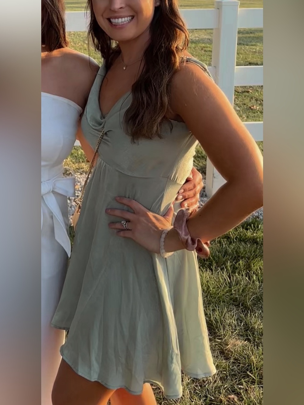 Lulu's Sage Green Satin Cowl Midi Dress